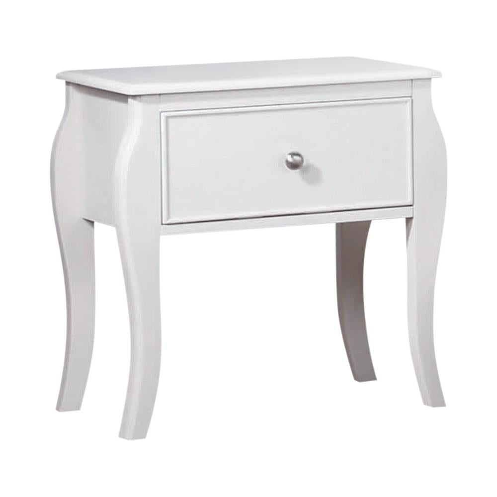 Dominique 1-drawer Nightstand Cream White  Las Vegas Furniture Stores