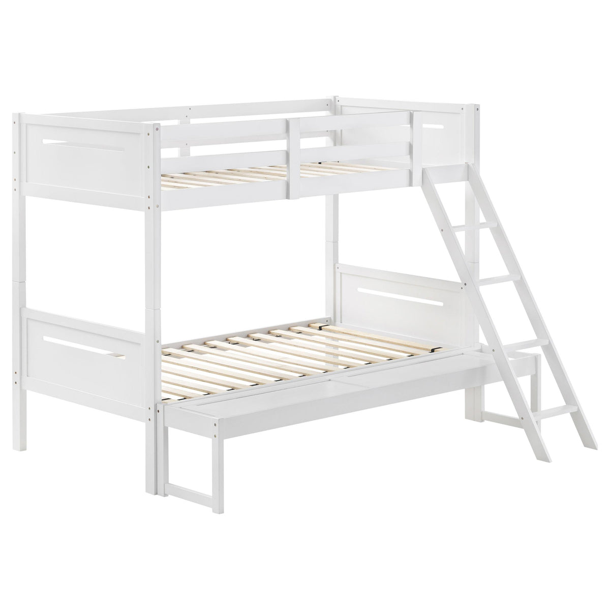 Littleton Twin Over Full Bunk Bed White  Las Vegas Furniture Stores