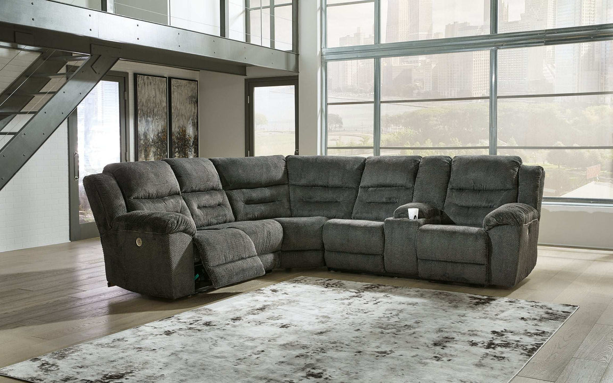 Nettington Power Reclining Sectional Half Price Furniture