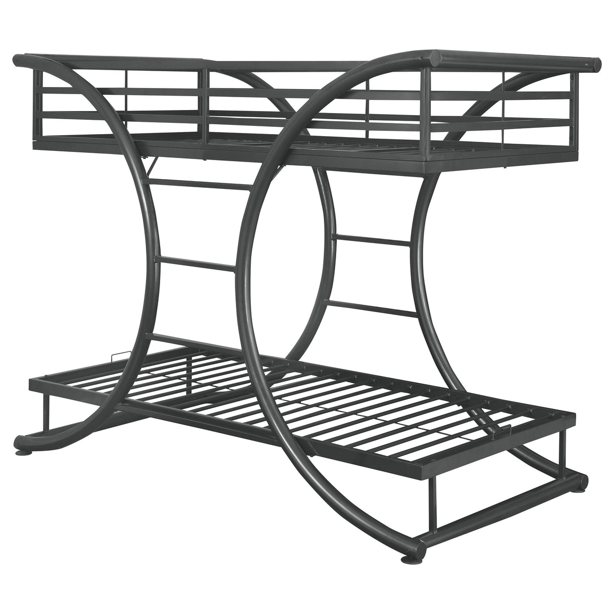 Stephan Twin Over Twin Bunk Bed Gunmetal Half Price Furniture