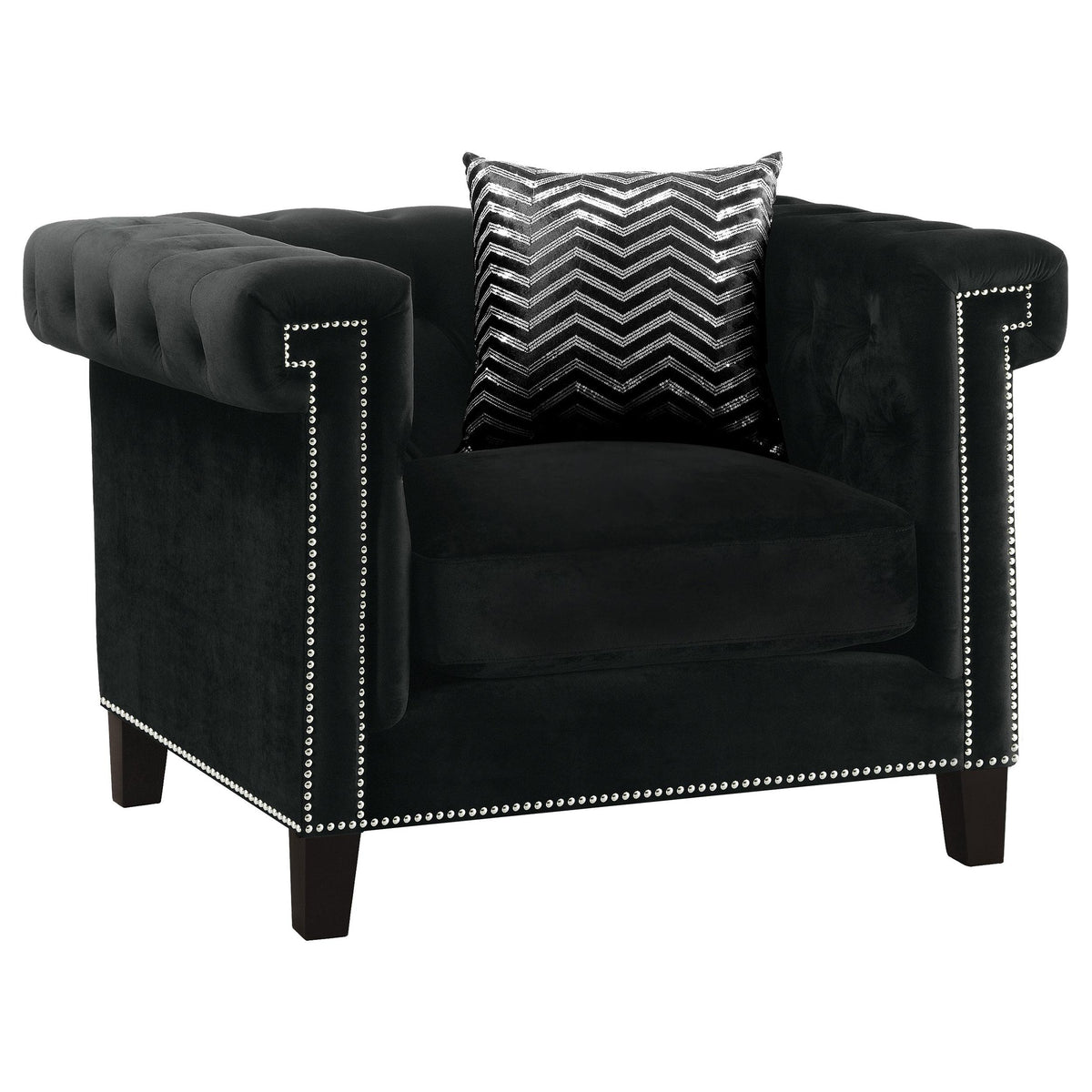 Reventlow Tufted Chair Black  Las Vegas Furniture Stores