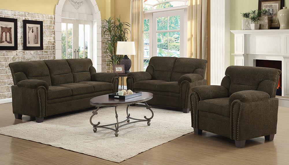 Clementine Upholstered Pillow Top Arm Living Room Set Half Price Furniture