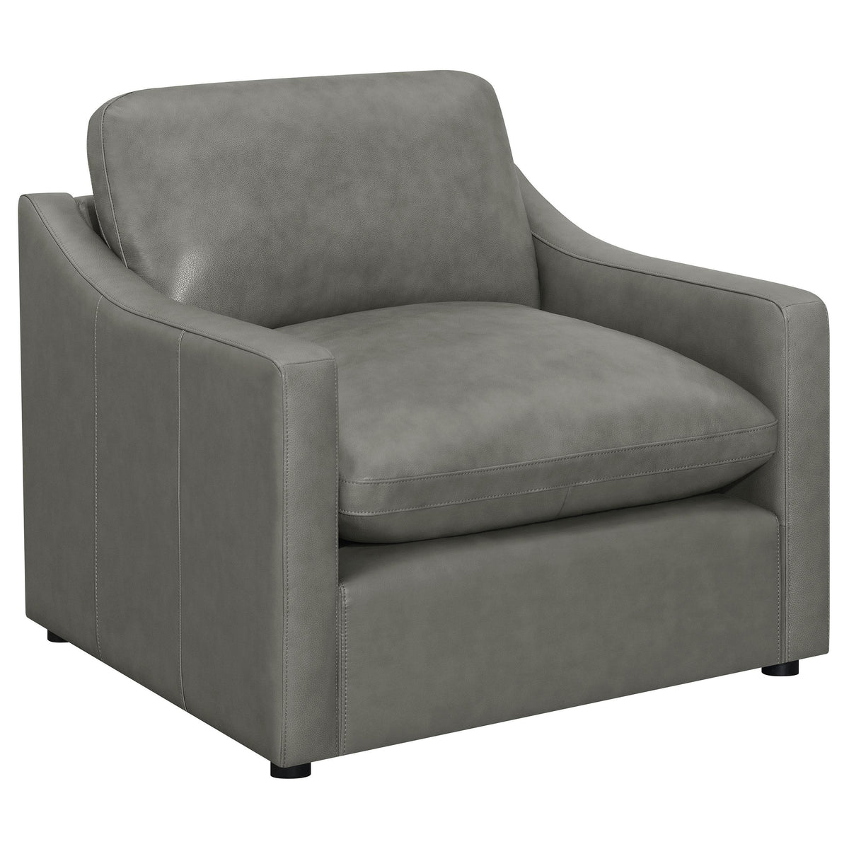 Grayson Sloped Arm Upholstered Chair Grey  Las Vegas Furniture Stores