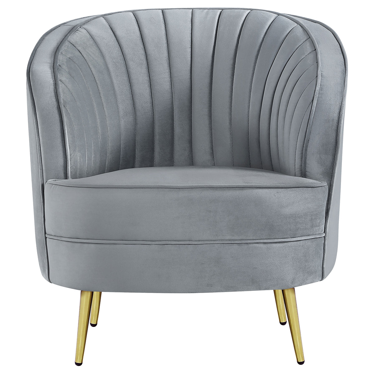 Sophia Upholstered Chair Grey and Gold  Las Vegas Furniture Stores