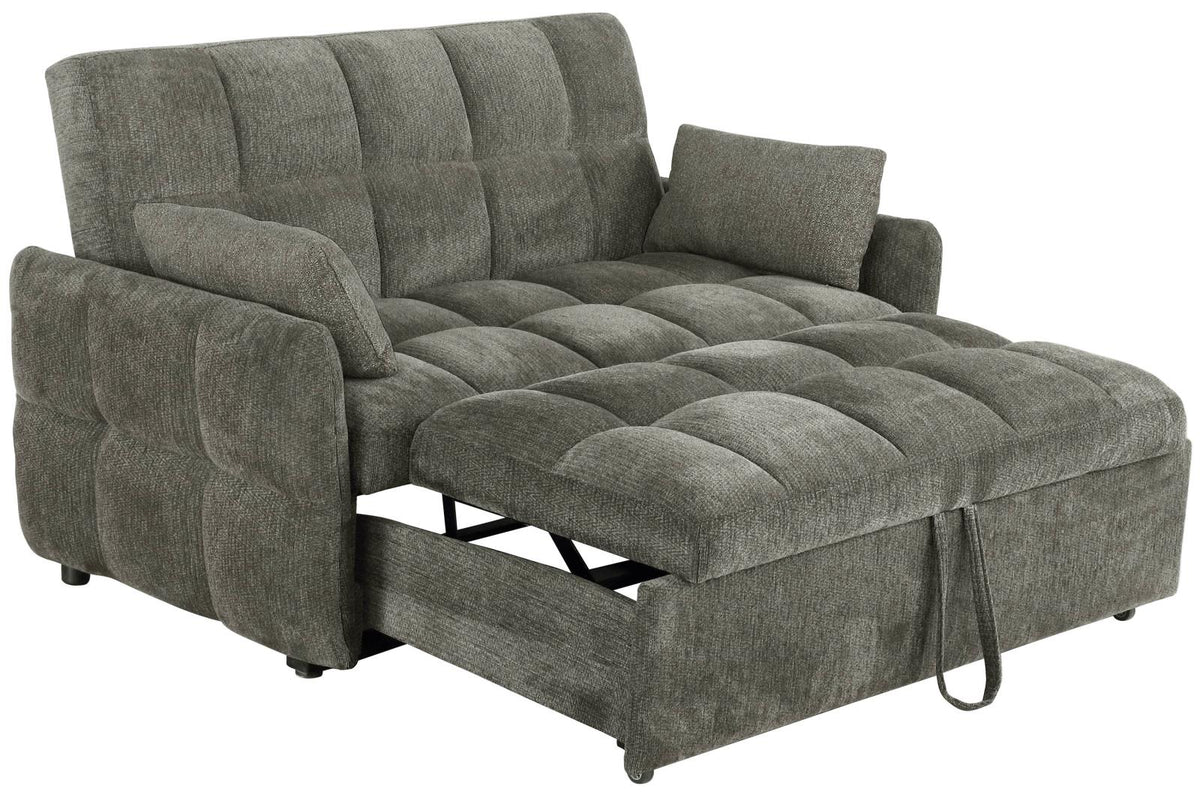 Cotswold Tufted Cushion Sleeper Sofa Bed Dark Grey  Las Vegas Furniture Stores