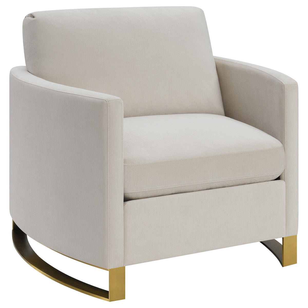 Corliss Upholstered Arched Arms Chair Beige  Las Vegas Furniture Stores