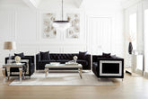 Delilah Upholstered Living Room Set Black Delilah Upholstered Living Room Set Black Half Price Furniture