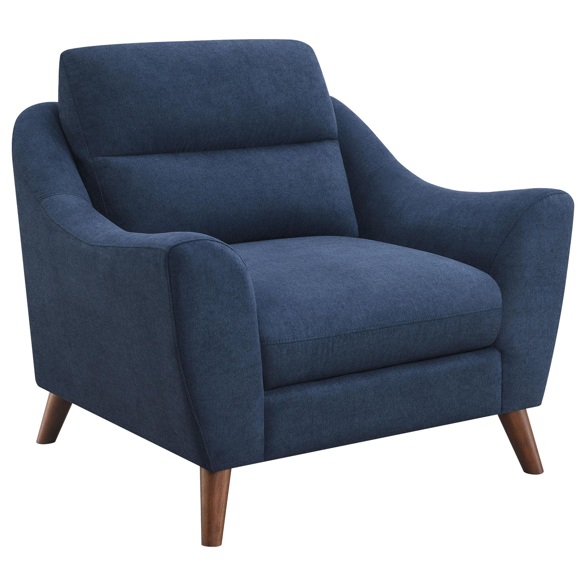 Gano Sloped Arm Upholstered Chair Navy Blue  Las Vegas Furniture Stores