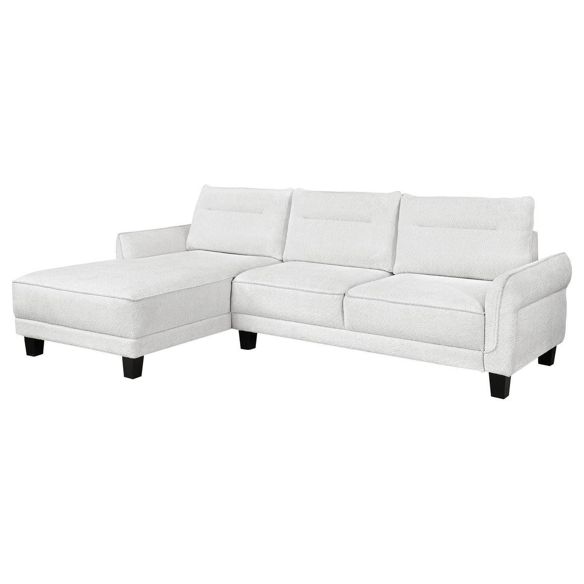 Caspian Upholstered Curved Arms Sectional Sofa  Las Vegas Furniture Stores