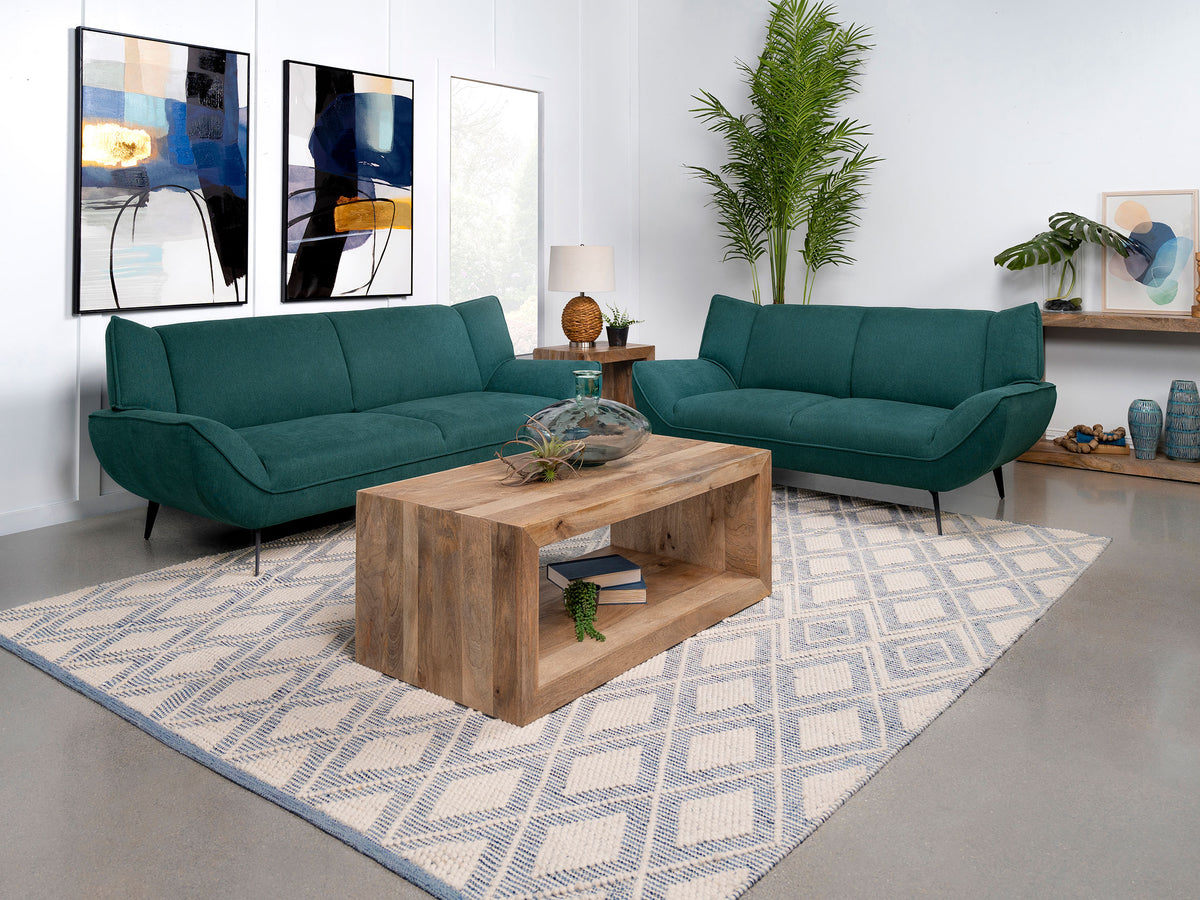 Acton Upholstered Flared Arm Living Room Set Half Price Furniture