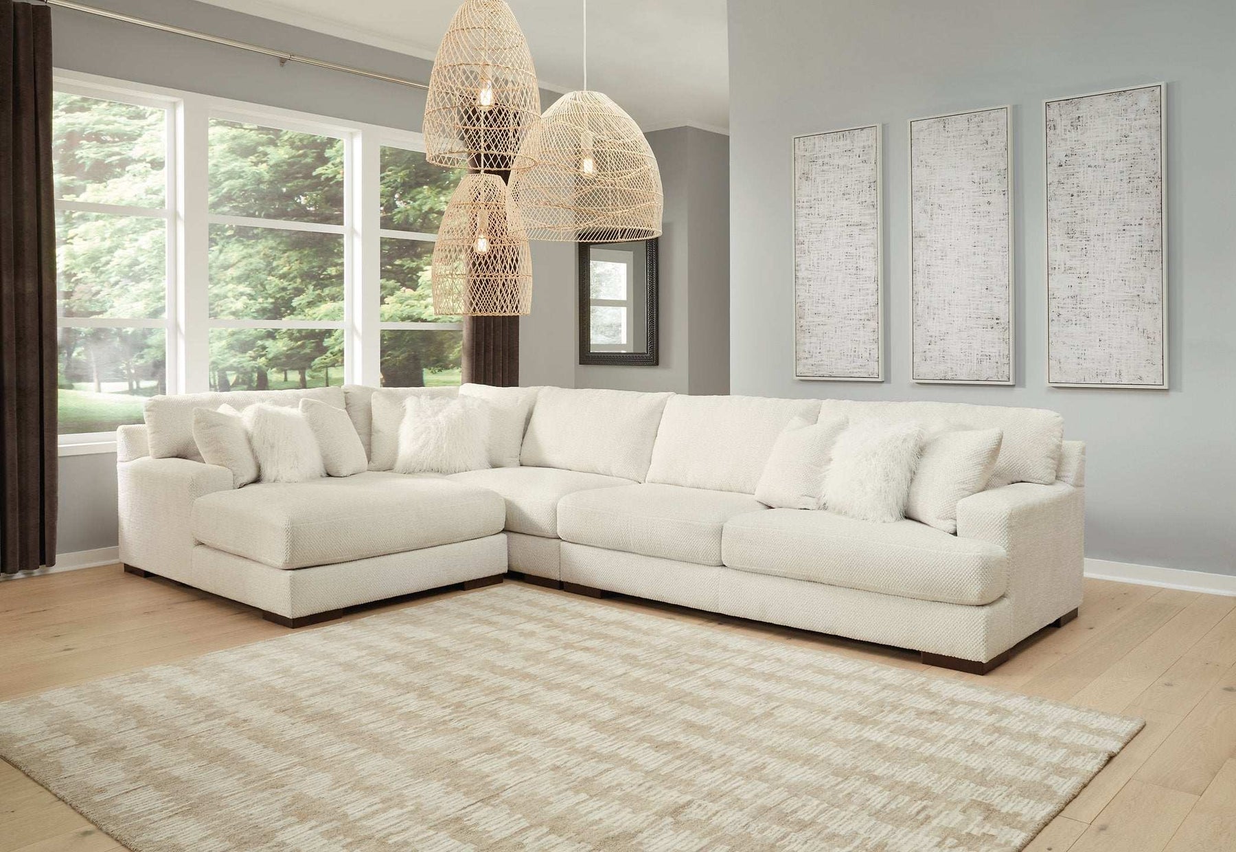 Zada Sectional with Chaise Half Price Furniture