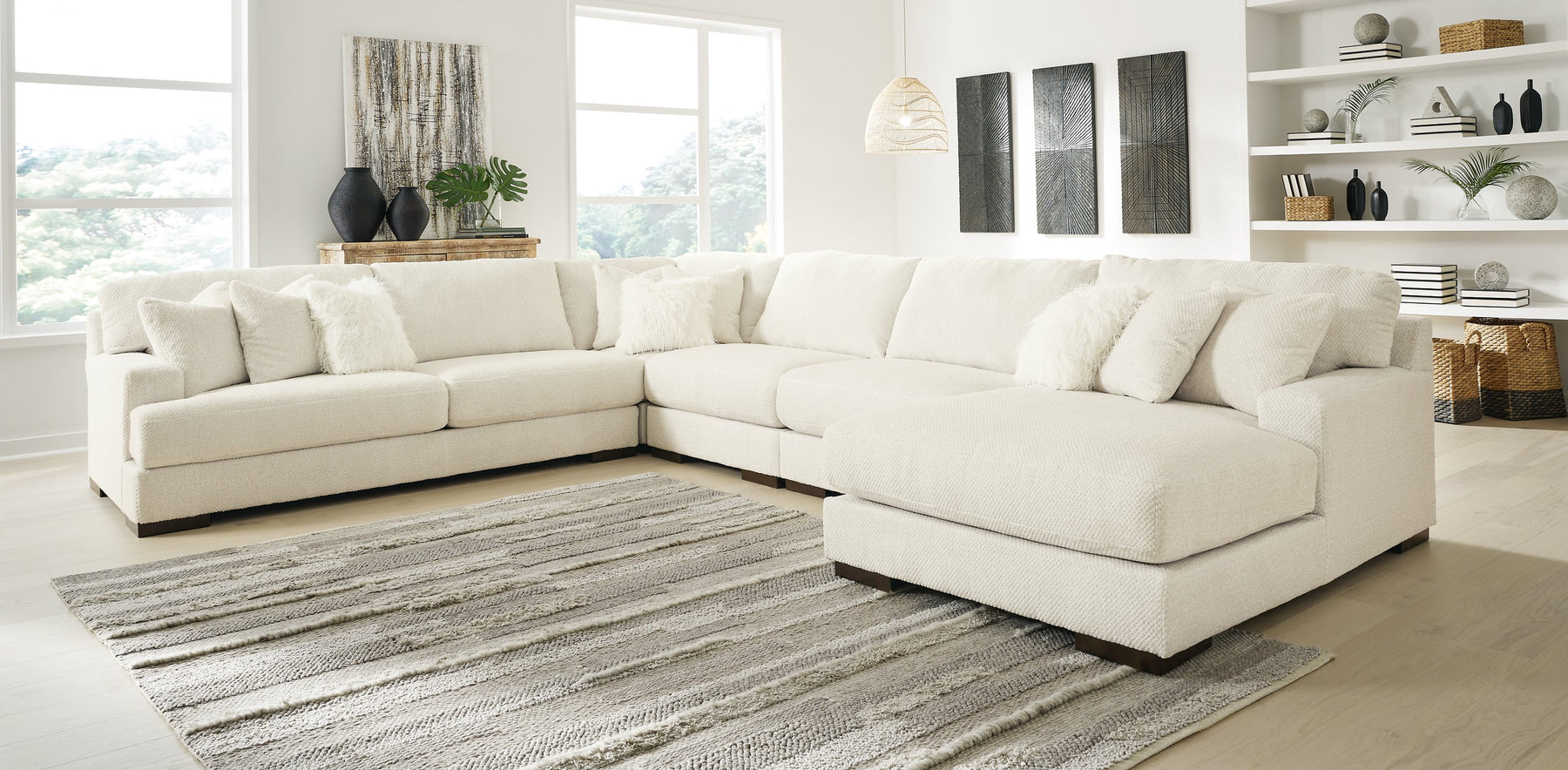 Zada Sectional with Chaise Half Price Furniture