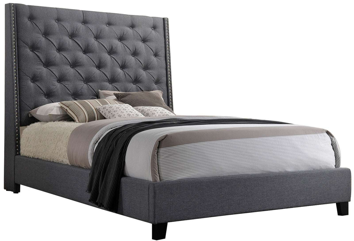 CHANTILLY Gray Bed Chantilly Gray Bed | Bedrooms Las Vegas Half Price Furniture