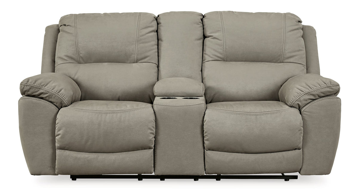 Next-Gen Gaucho Reclining Loveseat with Console Half Price Furniture