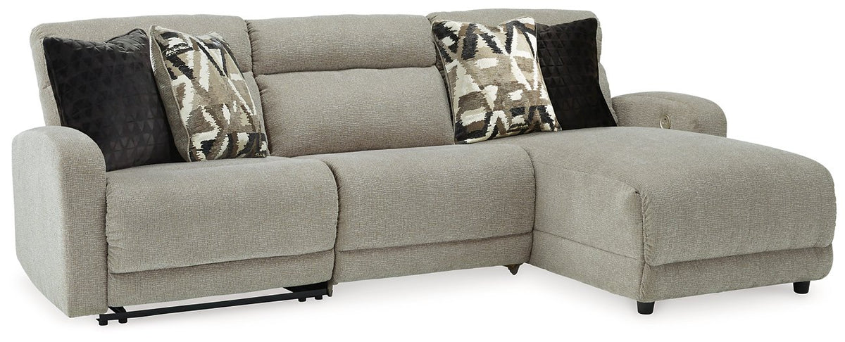 Colleyville Power Reclining Sectional with Chaise Half Price Furniture