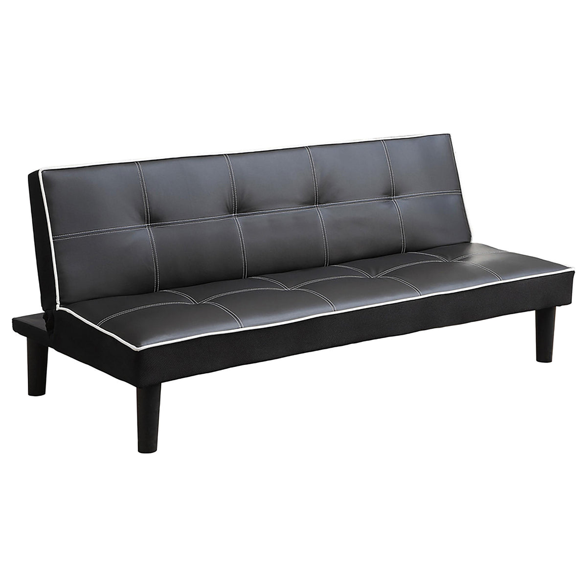 Katrina Tufted Upholstered Sofa Bed Black Half Price Furniture