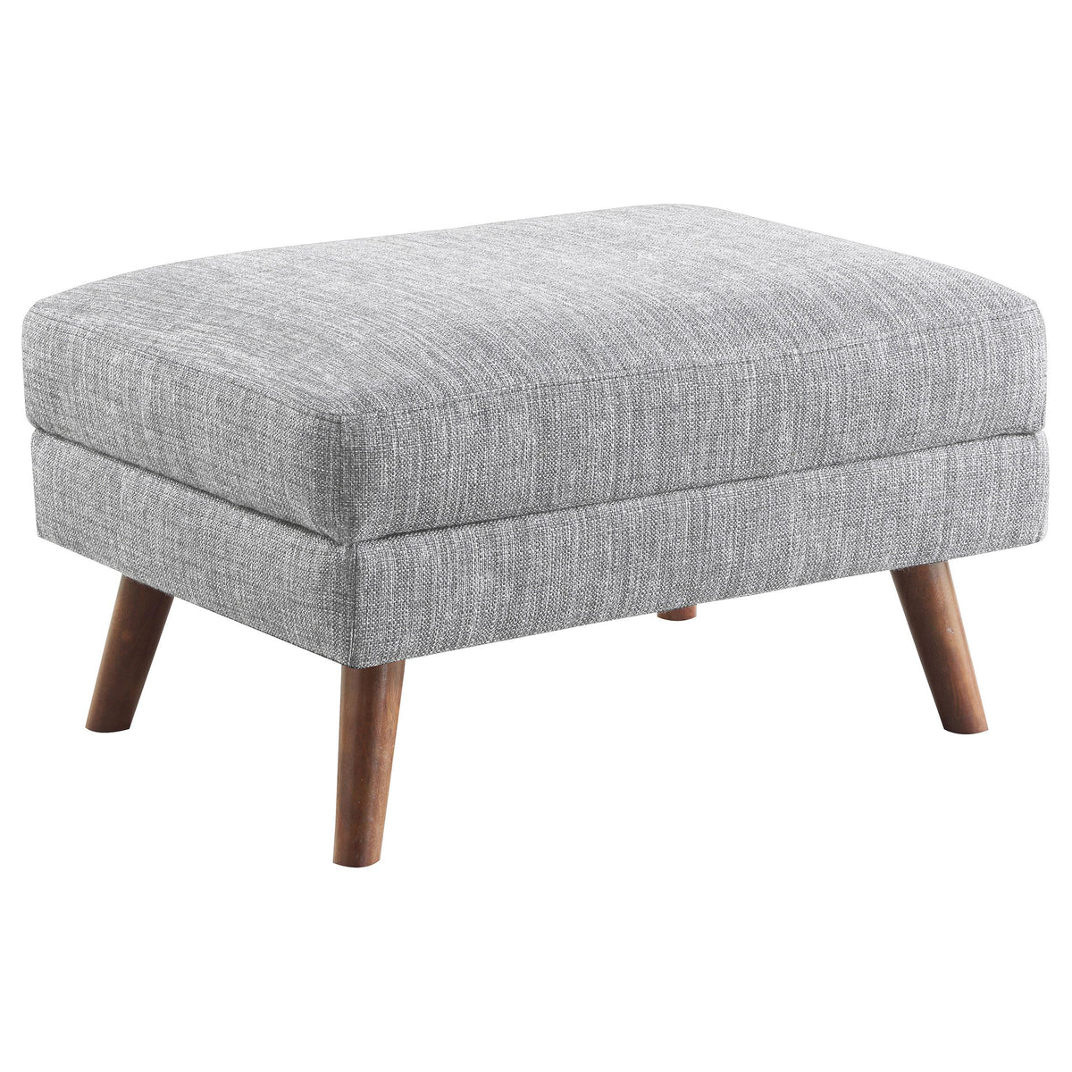 Churchill Ottoman with Tapered Legs Grey Churchill Ottoman with Tapered Legs Grey Half Price Furniture