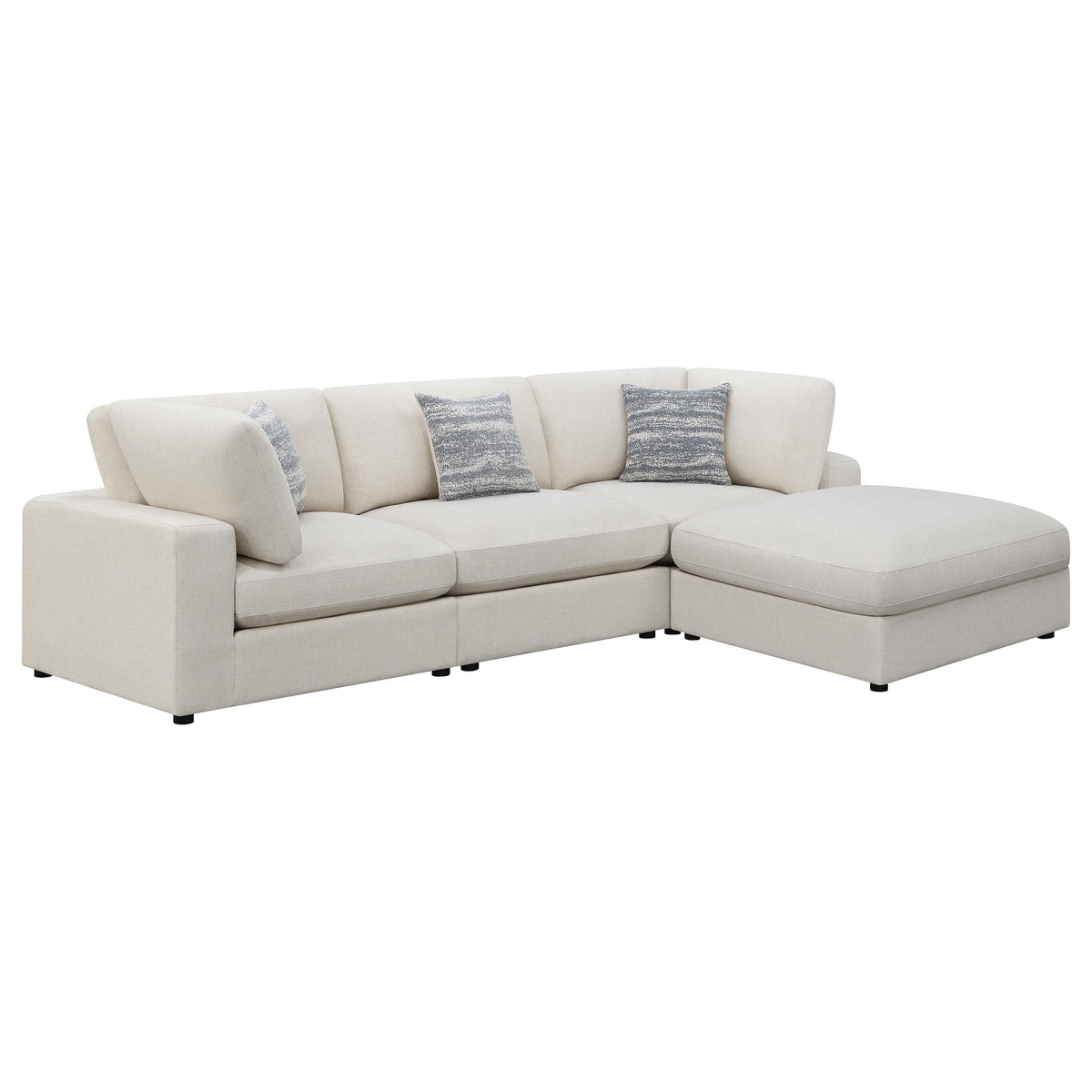 Serene 4-piece Upholstered Modular Sectional Beige Half Price Furniture