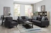 Watsonville 3-piece Cushion Back Living Room Set Grey Half Price Furniture