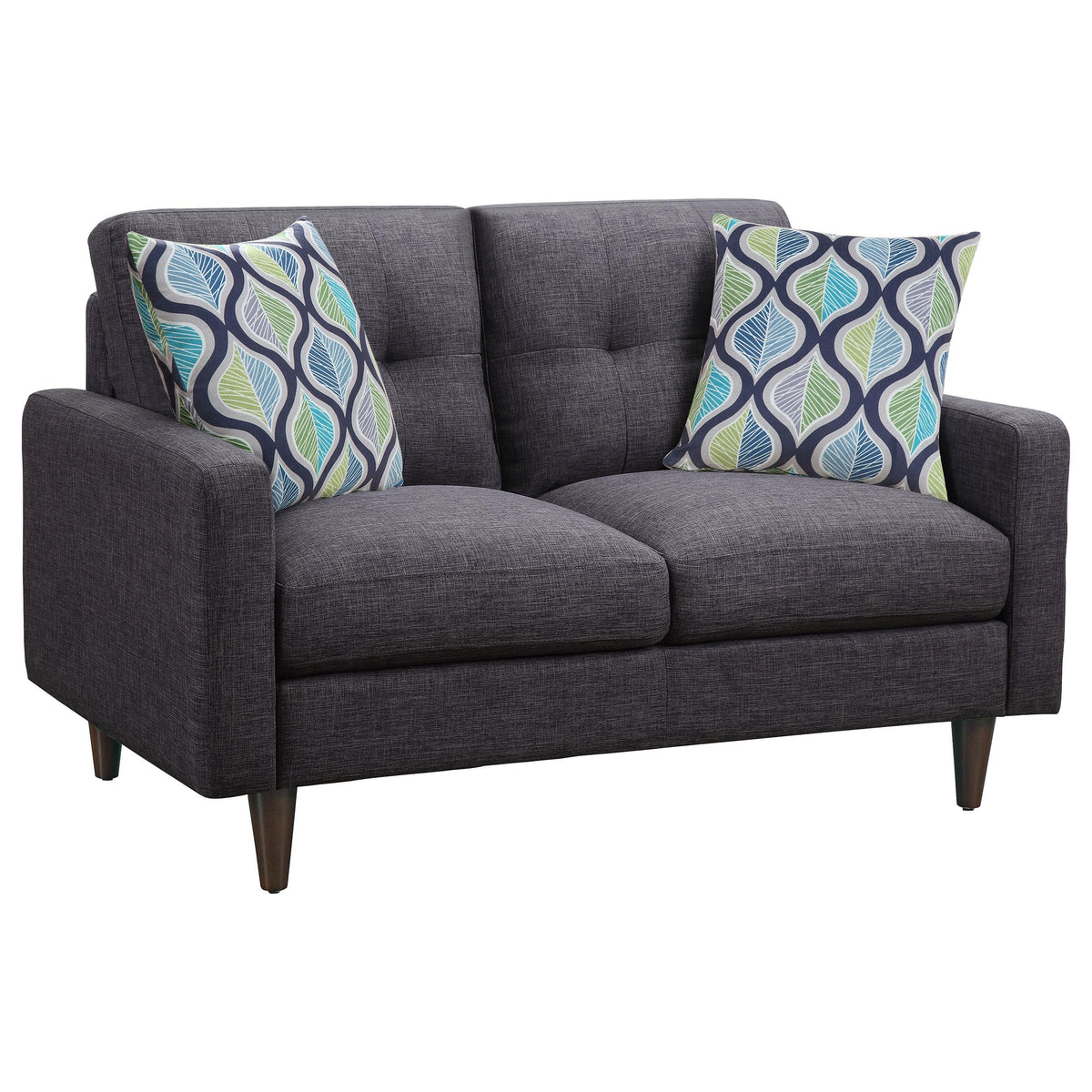 Watsonville Tufted Back Loveseat Grey Half Price Furniture