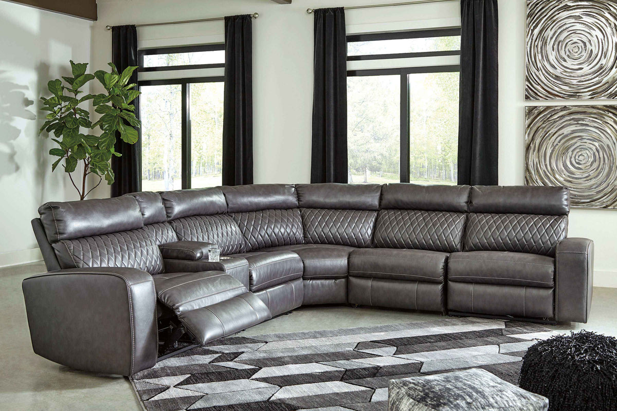 Samperstone Power Reclining Sectional Sofa - Model 55203-58-57-19-77-46-62