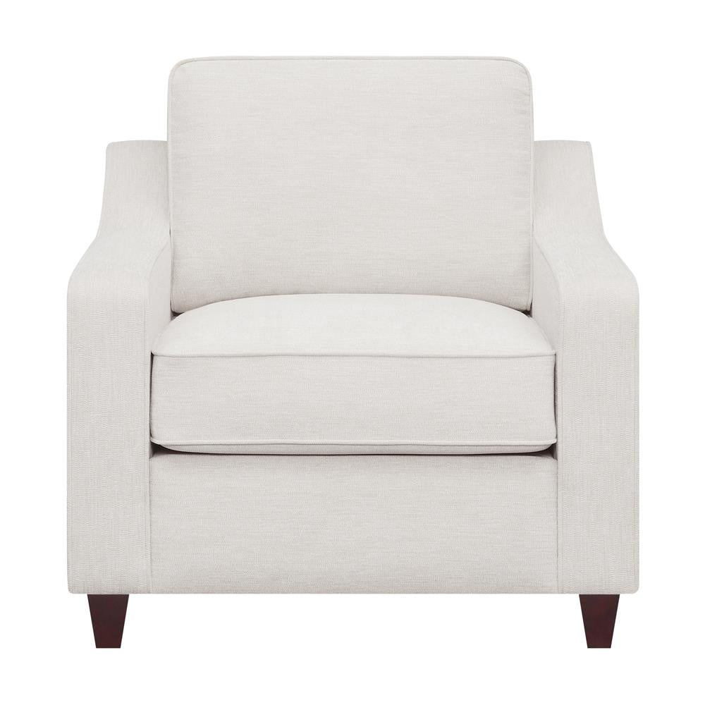Christine Upholstered Cushion Back Chair Beige Half Price Furniture