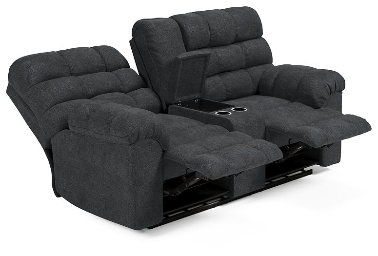 Wilhurst Reclining Loveseat with Console - Half Price Furniture