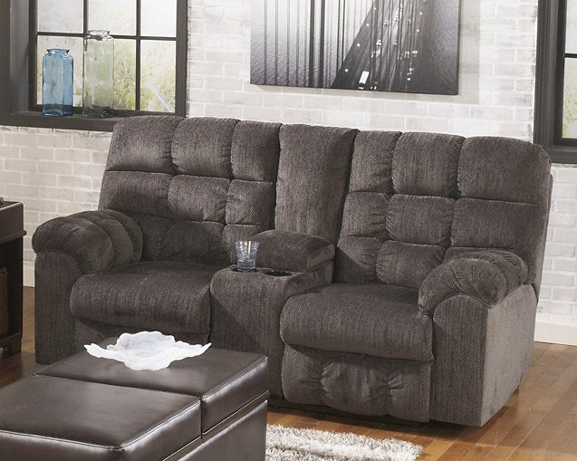 Acieona Reclining Loveseat with Console - Loveseat - Half Price Furniture