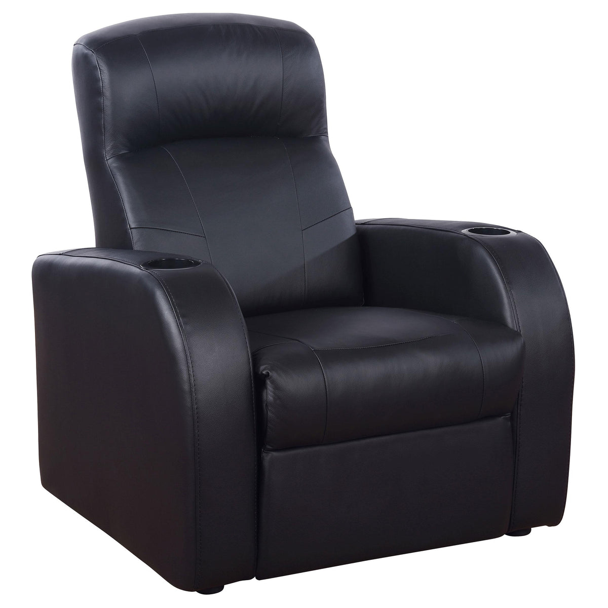 Cyrus Home Theater Upholstered Recliner Black  Las Vegas Furniture Stores
