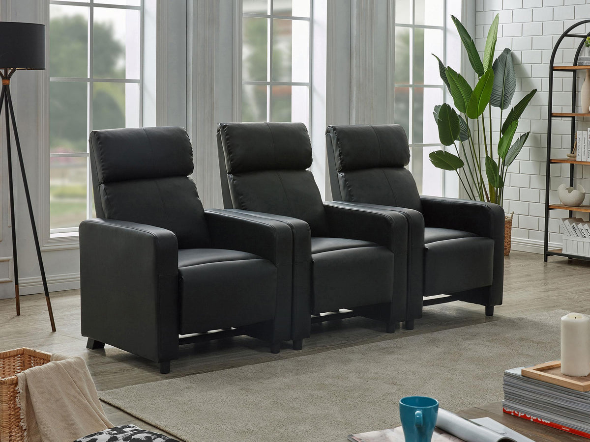 Toohey Upholstered Tufted Recliner Home Theater Set - Half Price Furniture
