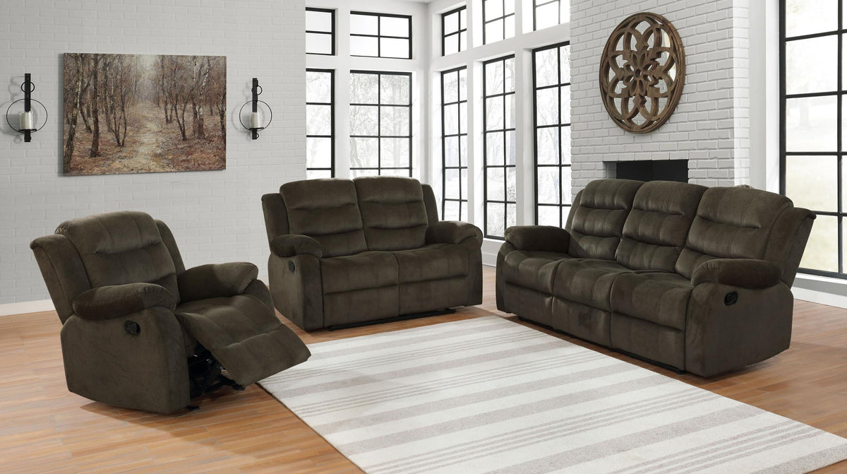Rodman Upholstered Tufted Living Room Set Olive Brown Half Price Furniture