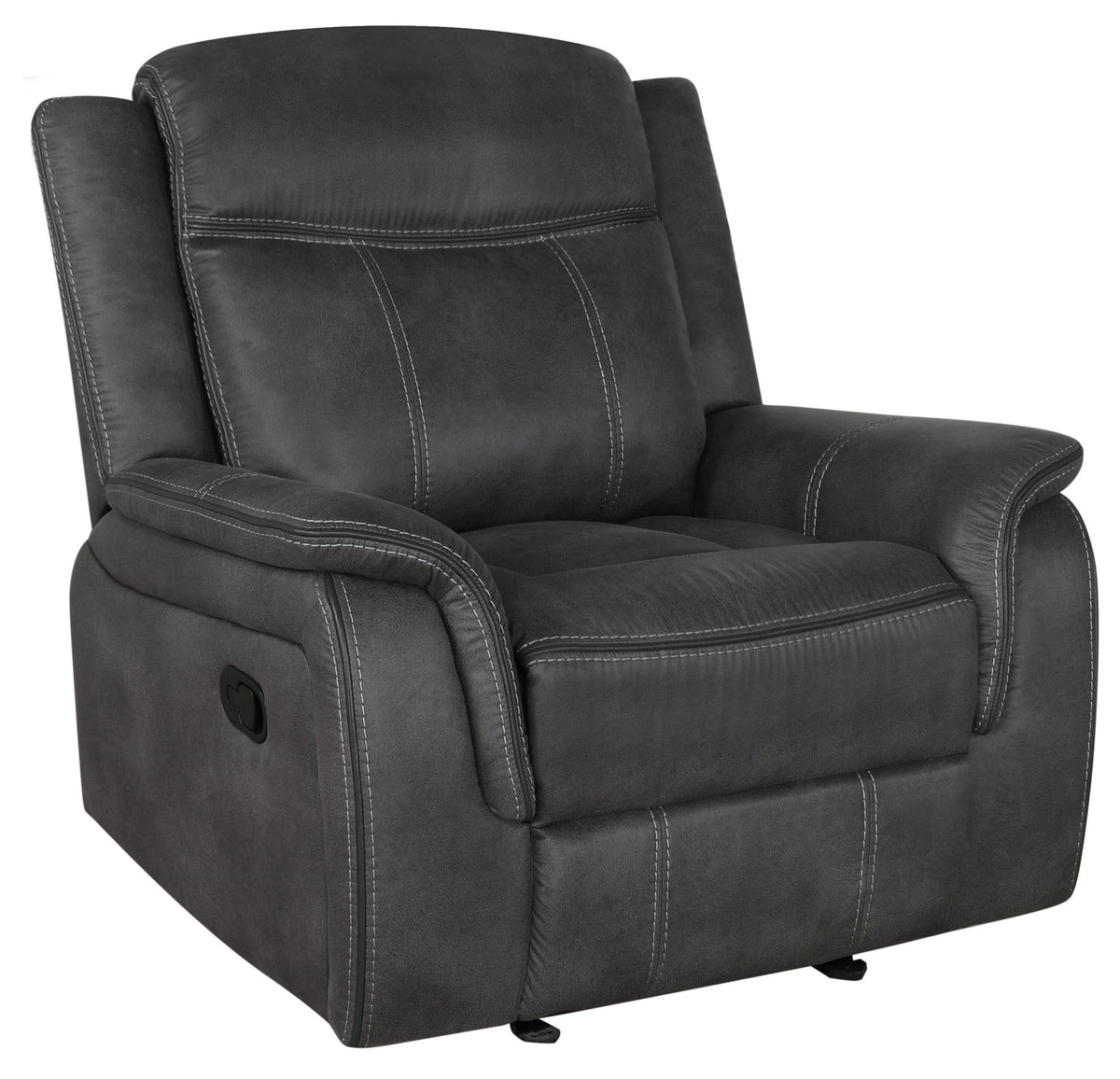 Lawrence Upholstered Tufted Back Glider Recliner Half Price Furniture