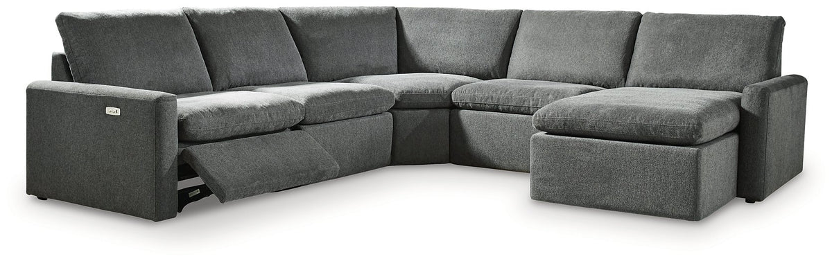 Hartsdale Power Reclining Sectional with Chaise  Half Price Furniture