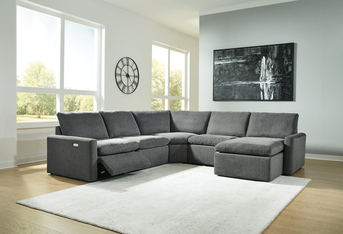Hartsdale Power Reclining Sectional with Chaise  Half Price Furniture