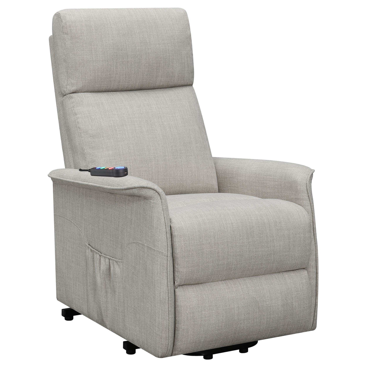 Herrera Power Lift Recliner with Wired Remote Beige Half Price Furniture