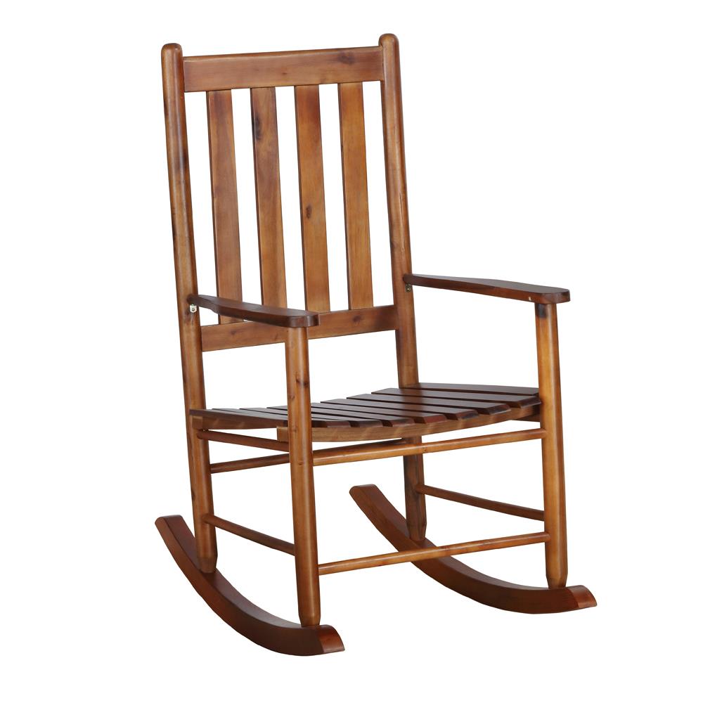 Annie Slat Back Wooden Rocking Chair Golden Brown  Las Vegas Furniture Stores
