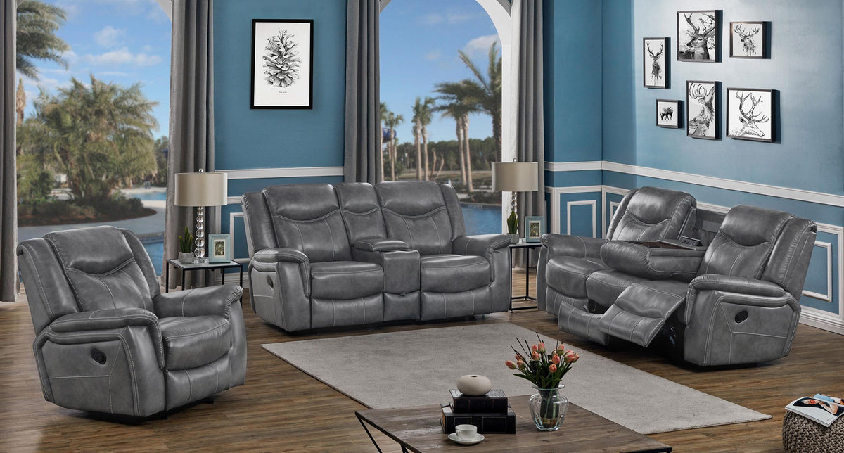 Conrad 3-piece Living Room Set Grey  Las Vegas Furniture Stores