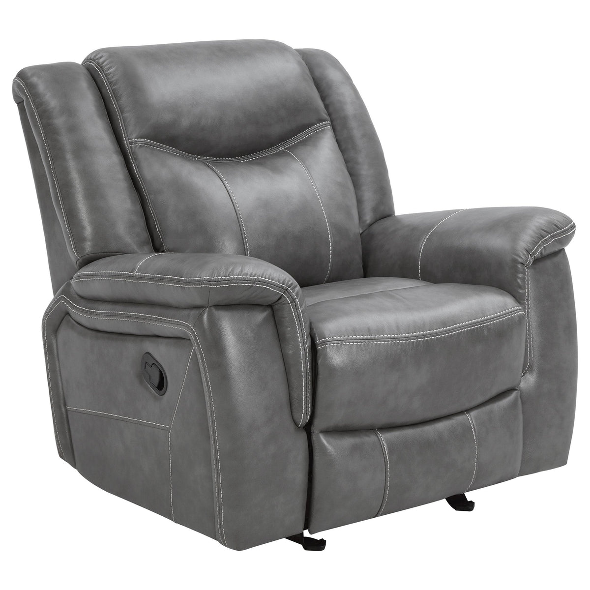 Conrad Upholstered Motion Glider Recliner Grey Half Price Furniture