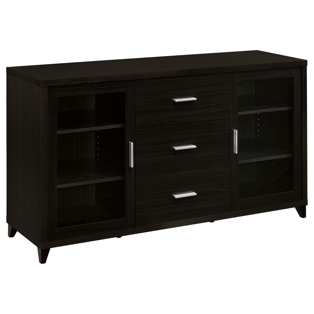 Lewes 2-door TV Stand with Adjustable Shelves Cappuccino  Las Vegas Furniture Stores