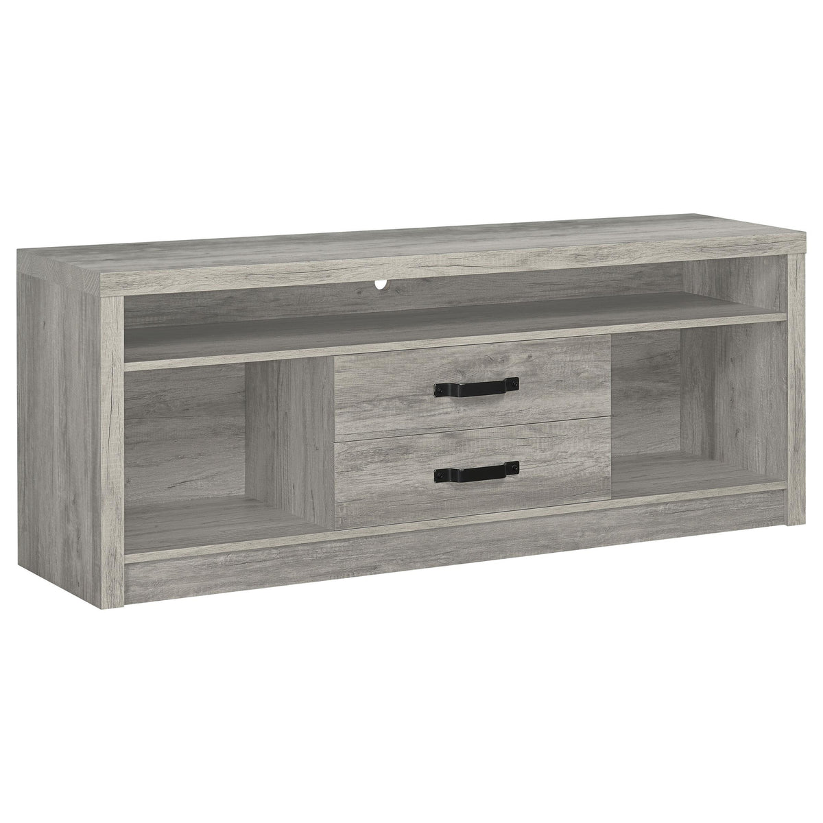 Burke 2-drawer TV Console Grey Driftwood  Las Vegas Furniture Stores