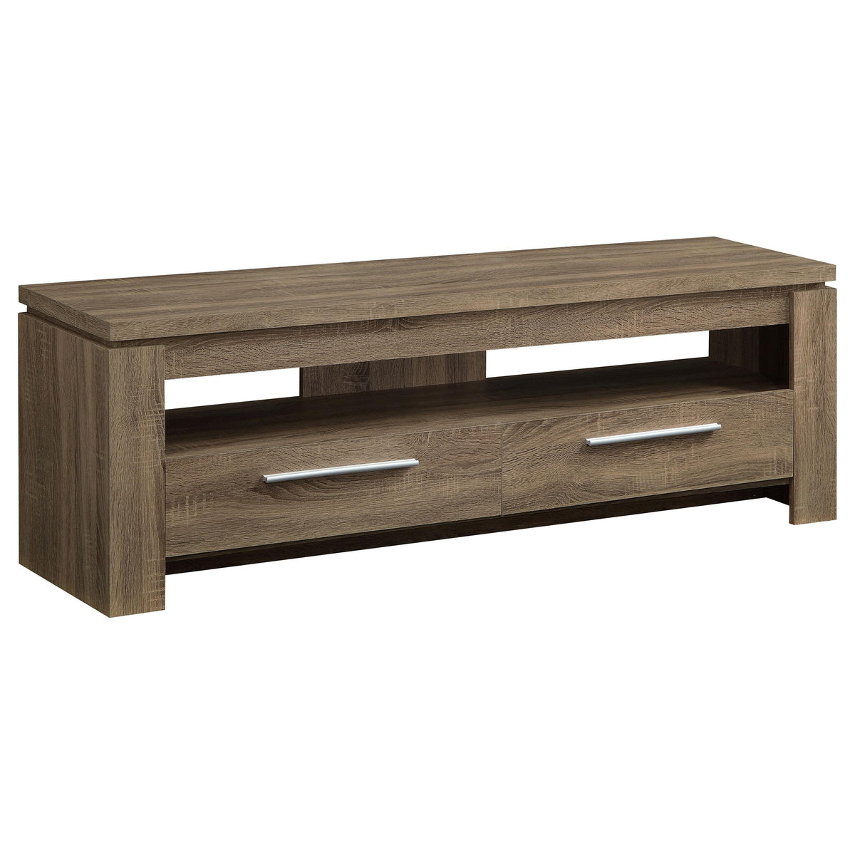 Elkton 2-drawer TV Console Weathered Brown Elkton 2-drawer TV Console Weathered Brown Half Price Furniture