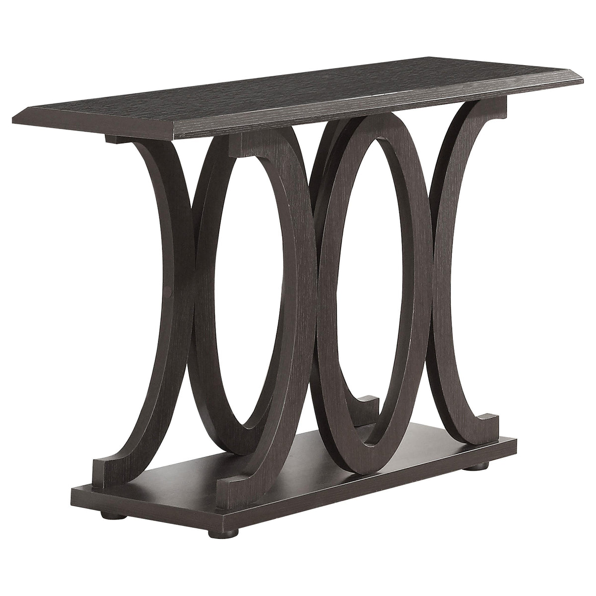 Shelly C-shaped Base Sofa Table Cappuccino Half Price Furniture