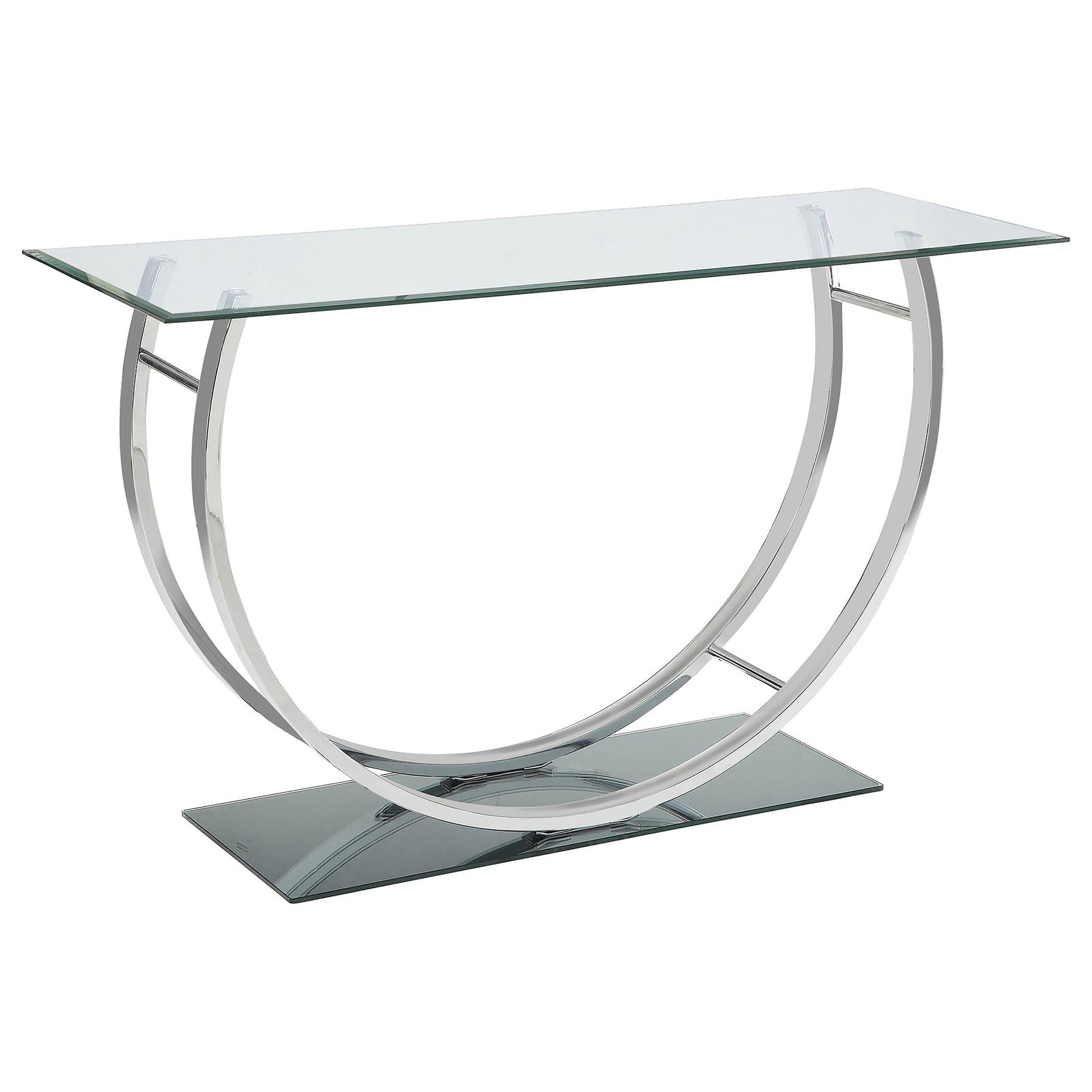 Danville U-shaped Sofa Table Chrome Half Price Furniture