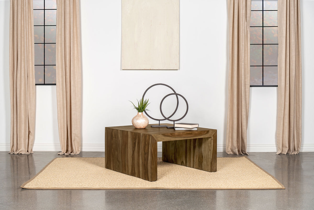 Odilia Square Solid Wood Coffee Table Auburn  Las Vegas Furniture Stores