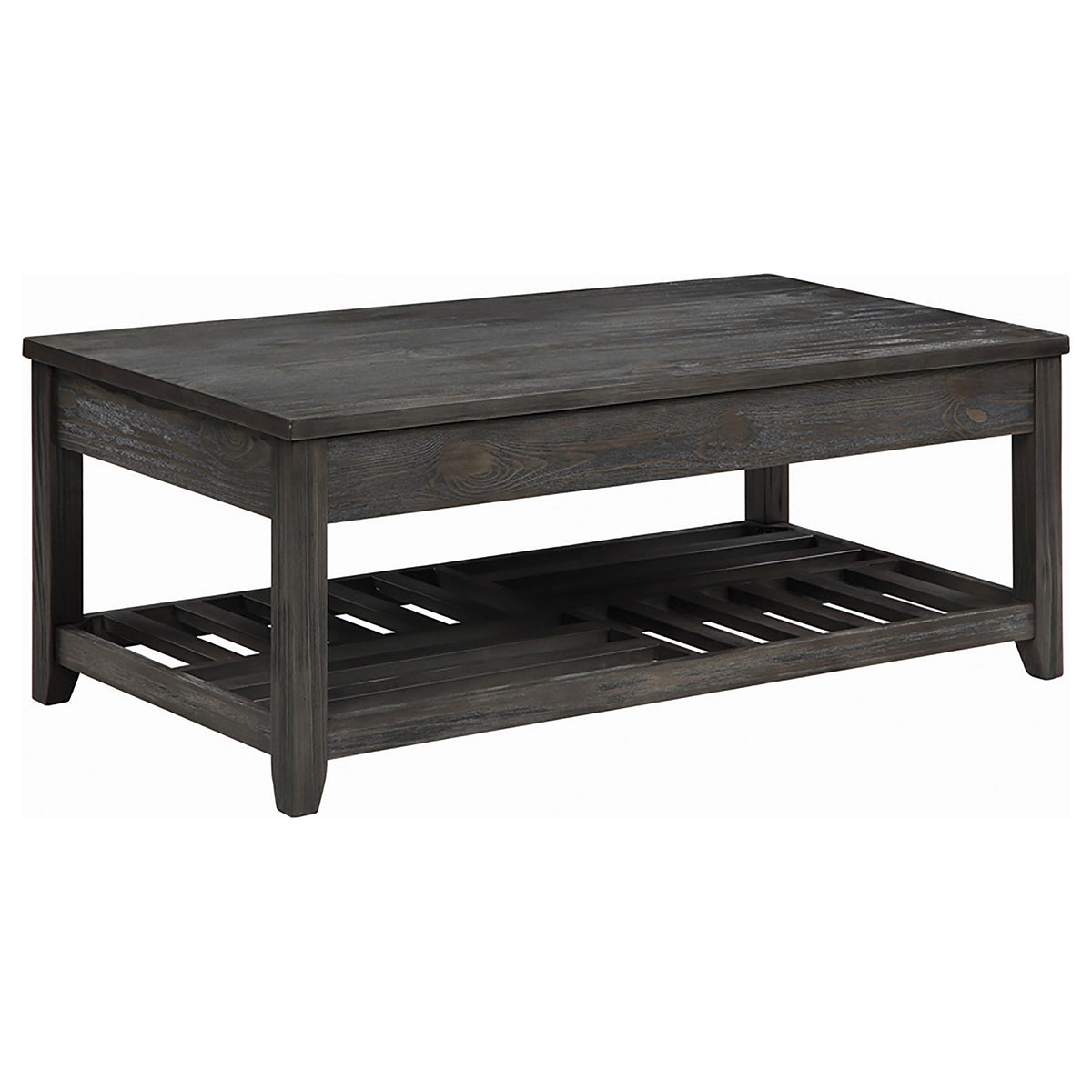Cliffview Lift Top Coffee Table with Storage Cavities Grey  Las Vegas Furniture Stores