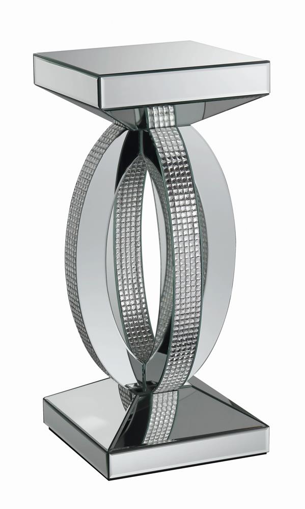 Amalia Square End Table with Lower Shelf Clear Mirror Half Price Furniture
