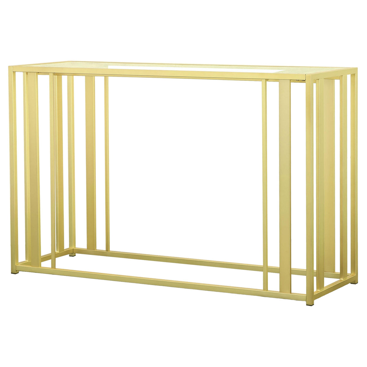 Adri Metal Frame Sofa Table Matte Brass Half Price Furniture
