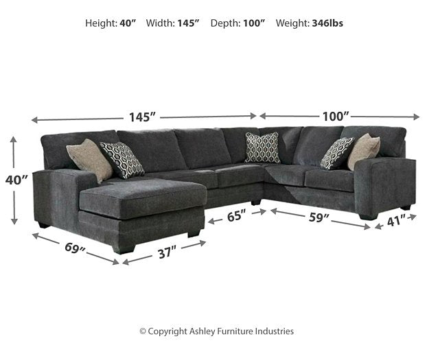 Tracling 3-Piece Sectional with Chaise - Half Price Furniture