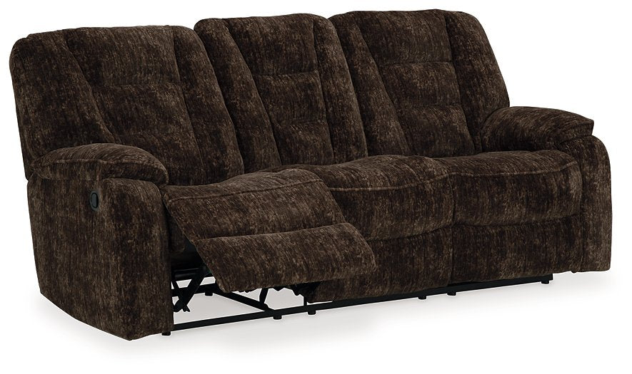 Soundwave Reclining Sofa with Drop Down Table - Half Price Furniture