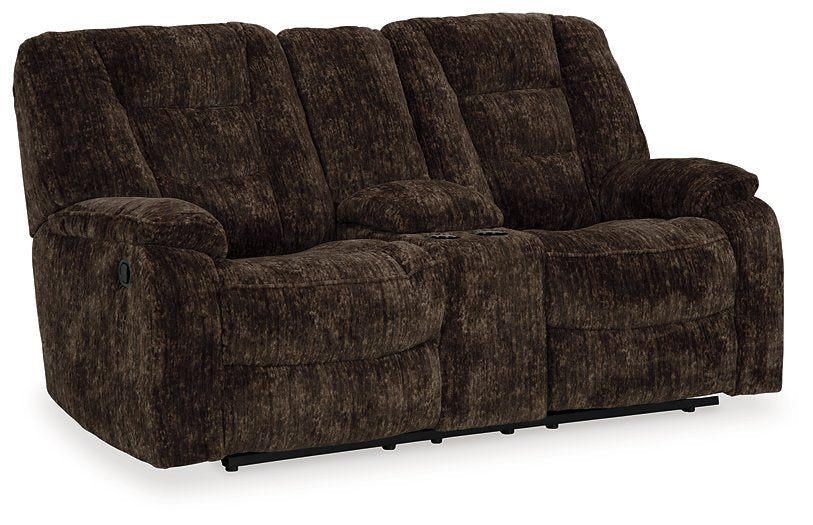 Soundwave Reclining Loveseat with Console - Half Price Furniture
